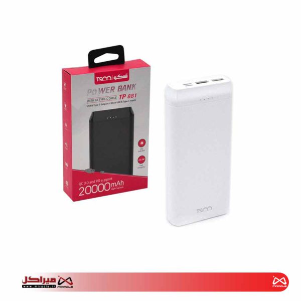 پاوربانک تسکو مدل TP881 ظرفیت 20000 میلی آمپر ساعت - تصویر 8