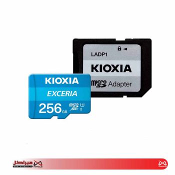 کارت حافظه‌ microSDHC کیوکسیا مدل EXCERIA کلاس 10 استاندارد UHS-I U1 سرعت 100MBps ظرفیت 256 گیگابایت به همراه آداپتور SD