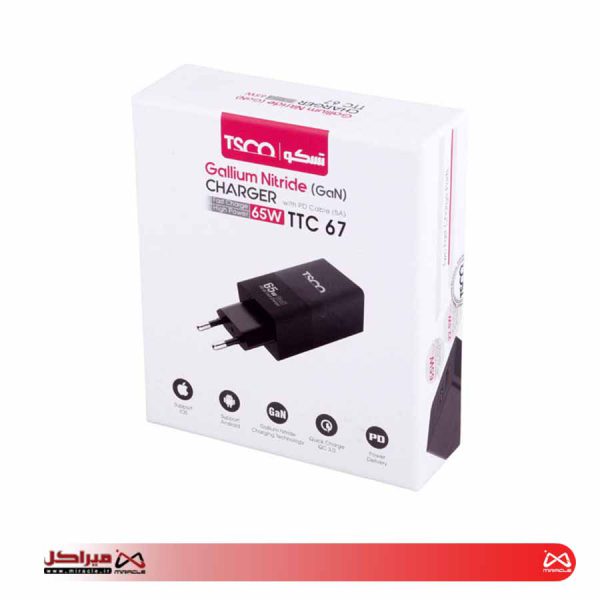 شارژر دیواری تسکو مدل TTC 67 به همراه کابل تبدیل USB-C - تصویر 3