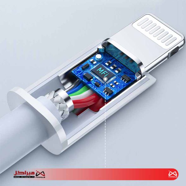 کابل شارژ USB-C به لایتنینگ هترون مدل MFI HC365i طول 1متر - تصویر 3