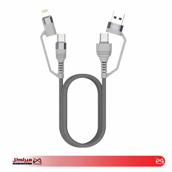 کابل تبدیل USB/USB-C به USB-C/لایتنینگ هترون مدل HC450P طول 1متر - تصویر 4
