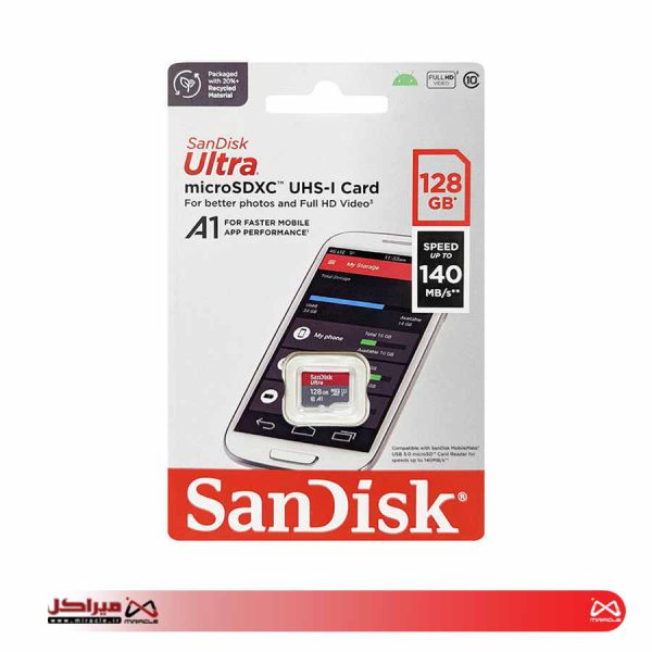 کارت حافظه microSDXC سن دیسک مدل Ultra A1 کلاس 10 استاندارد UHS-I سرعت 140MBps ظرفیت 128 گیگابایت - تصویر 3