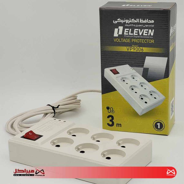 محافظ برق 6خانه 3متری ELEVEN مدل 9006 VP - تصویر 3