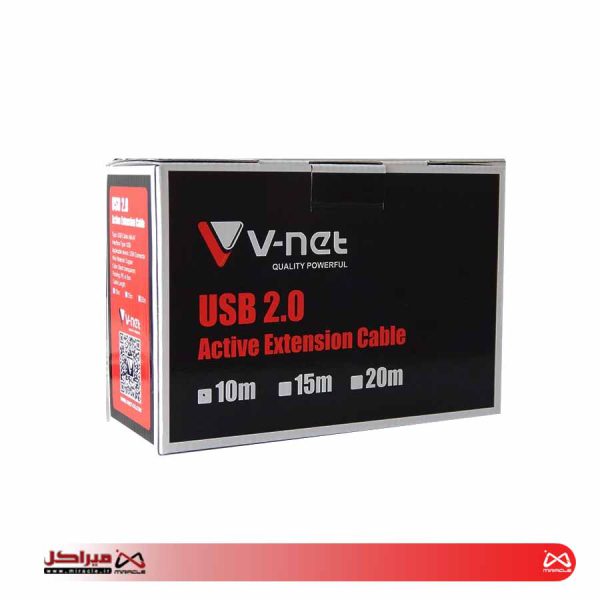 کابل افزایش طول USB 2.0 وی نت مدل V-CUE20100 طول 10 متر - تصویر 2