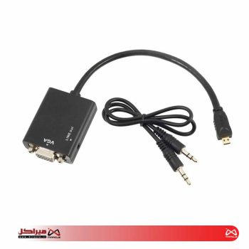تبدیل Micro HDMI به VGA همراه با کابل خروجی صدا