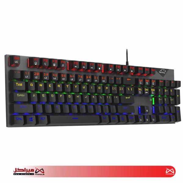 کیبورد گیمینگ تسکو مدل GK 8130، سوییچ مکانیکال آبی، Full-Size، نورپردازی RGB