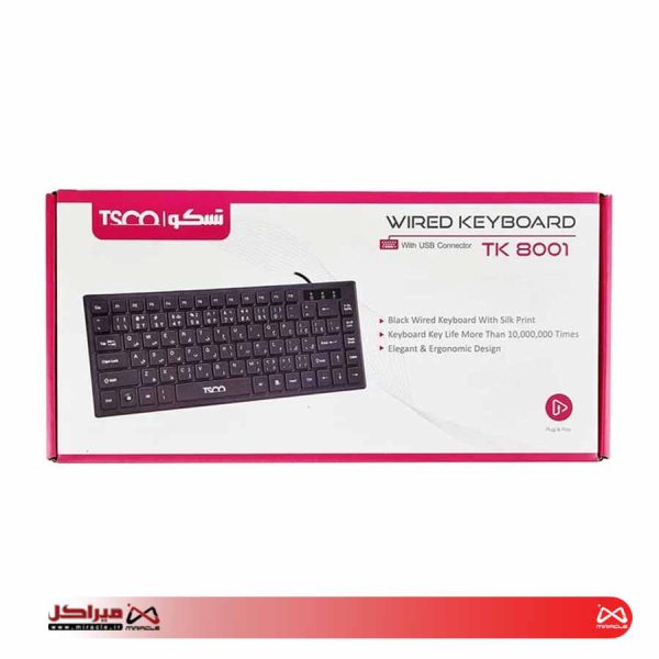 کیبورد تسکو مدل TK 8001 با حروف فارسی - تصویر 3