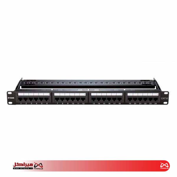 پچ پنل Cat6 24 پورت UTP وی نت V-NPC6U024