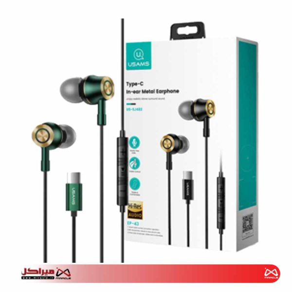 هندزفری با سیم یوسمز مدل EP-43 / GREEN - تصویر 3