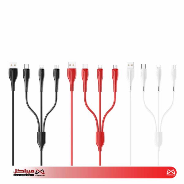 کابل تبدیل USB به microUSB /لایتنینگ /USB-C یوسمز مدل US-SJ374 U38 طول 1 متر - تصویر 3