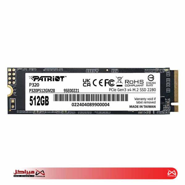 حافظه اس اس دی اینترنال پتریوت مدل P320 M.2 2280 NVMe ظرفیت 512 گیگابایت