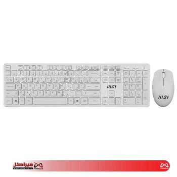 کیبورد و موس بی سیم ام اس آی سفید مدل RF1430