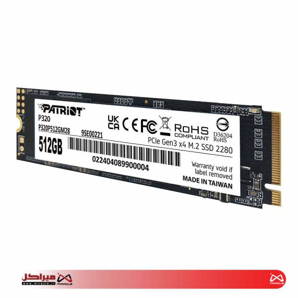حافظه اس اس دی اینترنال پتریوت مدل P320 M.2 2280 NVMe ظرفیت 512 گیگابایت - تصویر 3