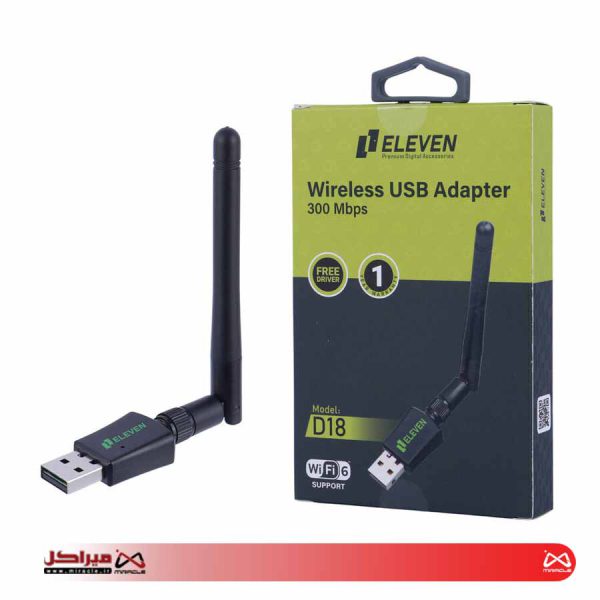 کارت شبکه بی سیم آنتن دار Eleven D18 300Mbps - تصویر 2