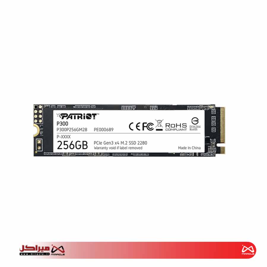 اس اس دی پاتریوت P300 NVMe M.2 ظرفیت 256 گیگابایت