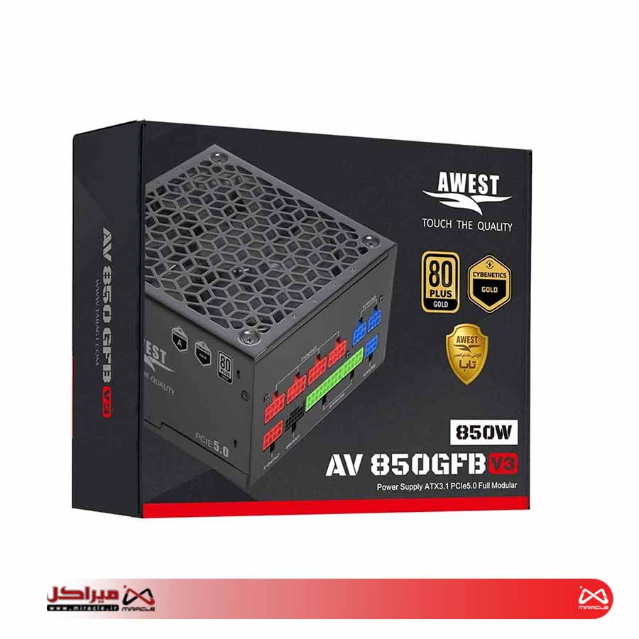 POWER AWEST 850W GF V3 BLACK - تصویر 2
