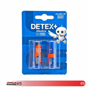 باتری نیم قلم آلکالاین دیتکس پلاس مدل DETEX+ Alkaline AAA LR03 1.5V بسته 2 عددی